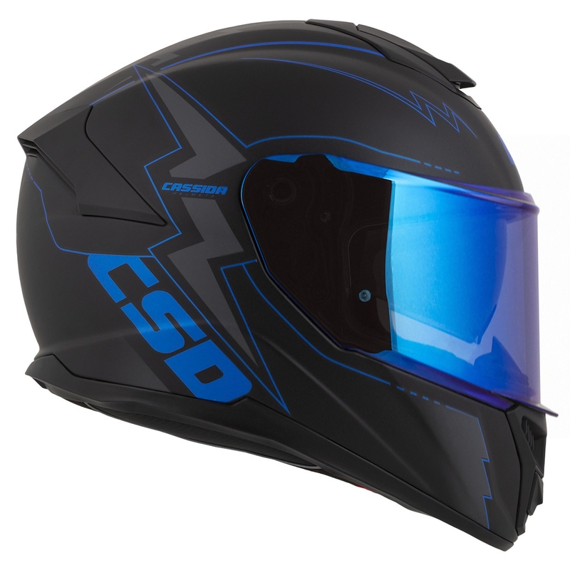 Integrální přilba na motorku Cassida Integral GT 2.1 Flash černo-modro-šedá