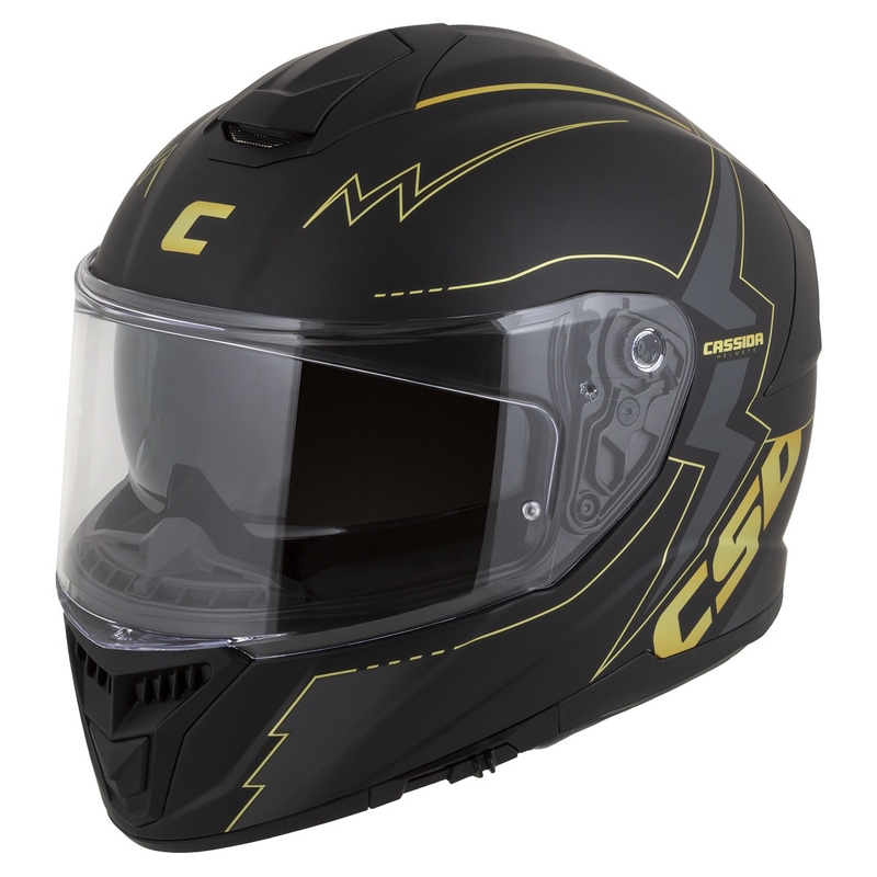 Integrální přilba na motorku Cassida Integral GT 2.1 Flash černo-zlato-šedá