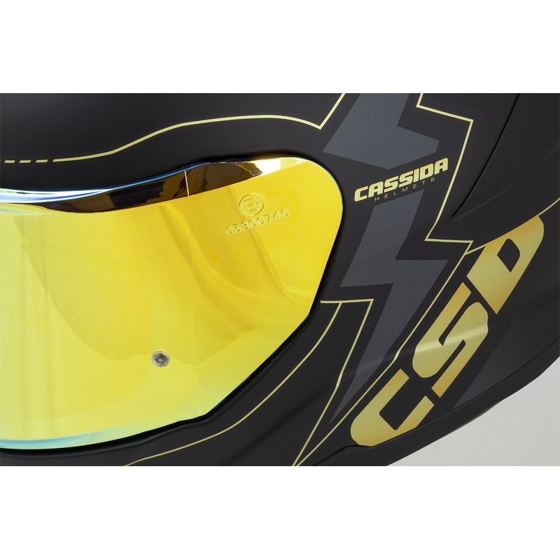 Integrální přilba na motorku Cassida Integral GT 2.1 Flash černo-zlato-šedá