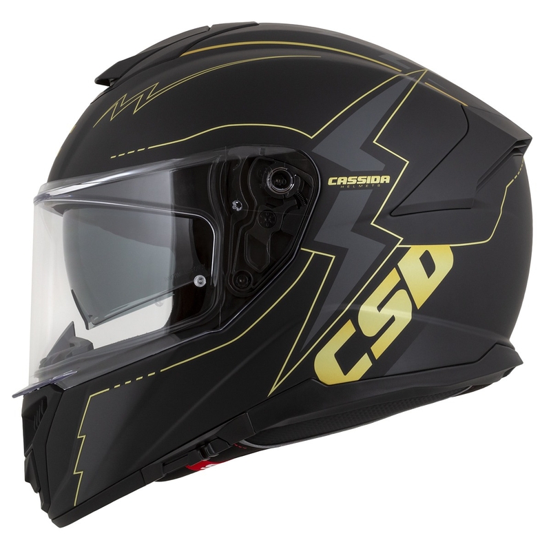 Integrální přilba na motorku Cassida Integral GT 2.1 Flash černo-zlato-šedá
