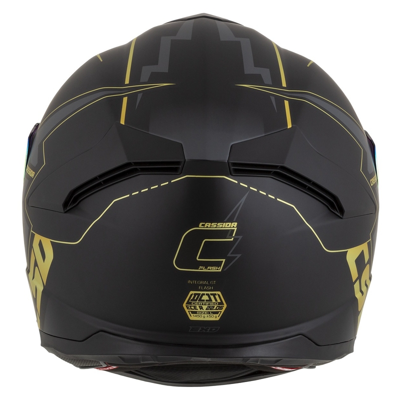 Integrální přilba na motorku Cassida Integral GT 2.1 Flash černo-zlato-šedá