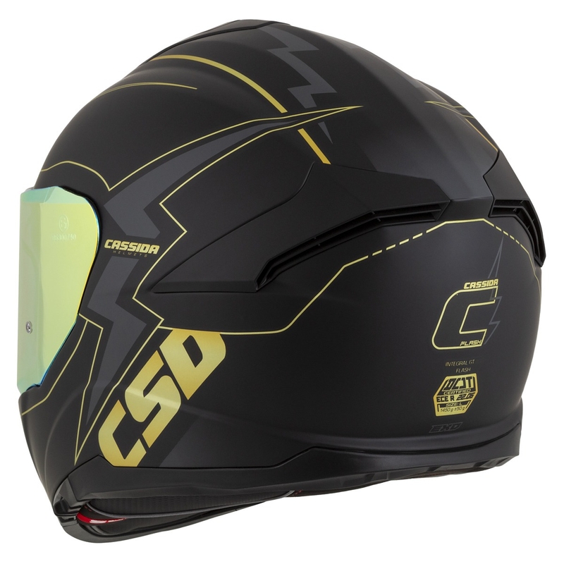 Integrální přilba na motorku Cassida Integral GT 2.1 Flash černo-zlato-šedá