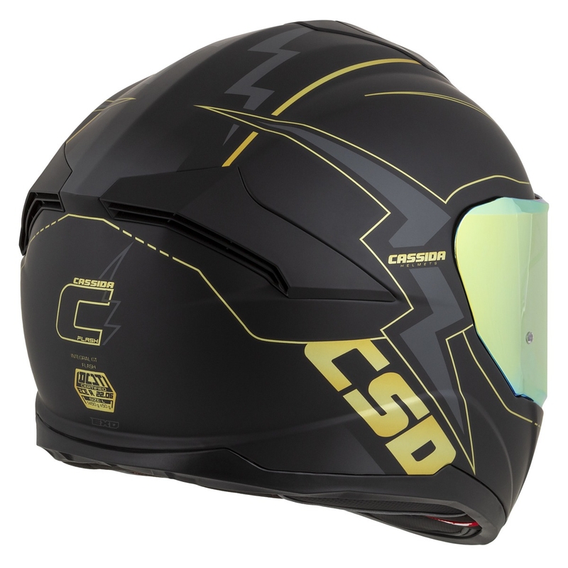 Integrální přilba na motorku Cassida Integral GT 2.1 Flash černo-zlato-šedá