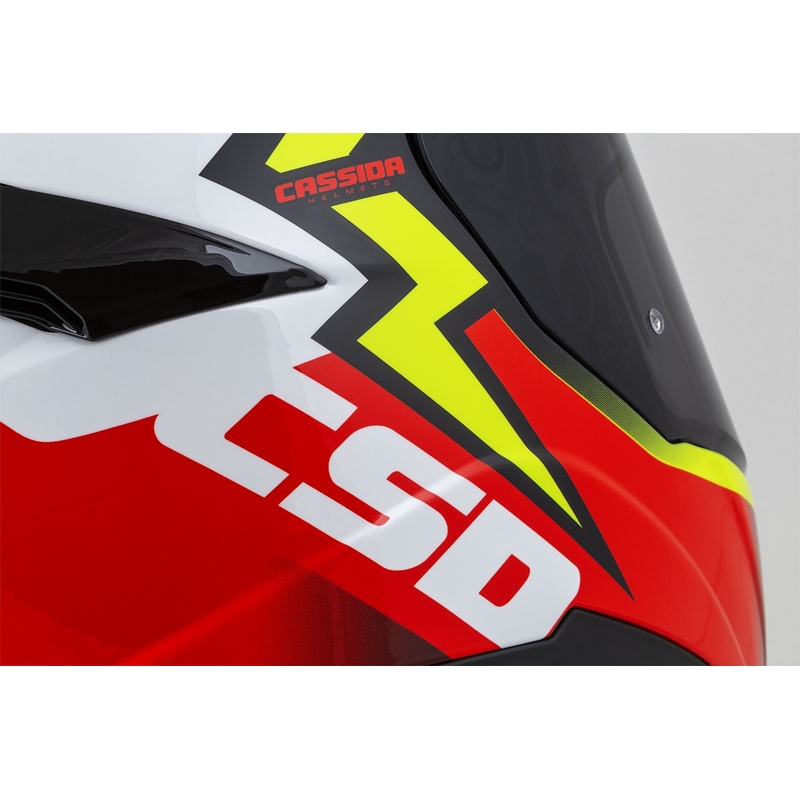 Integrální přilba na motorku Cassida Integral GT 2.1 Flash fluo žluto-červeno-černo-bílá