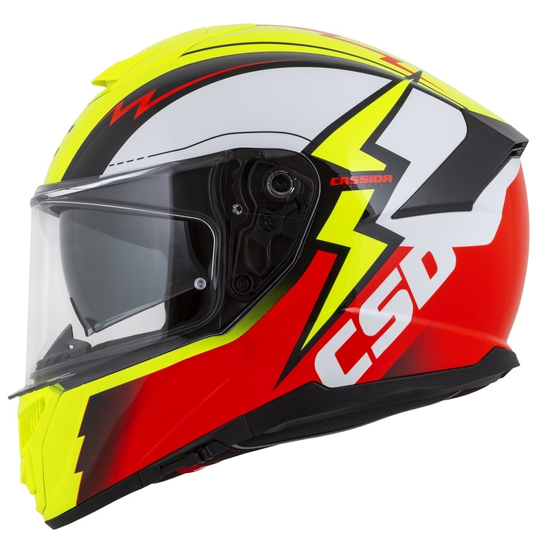 Integrální přilba na motorku Cassida Integral GT 2.1 Flash fluo žluto-červeno-černo-bílá