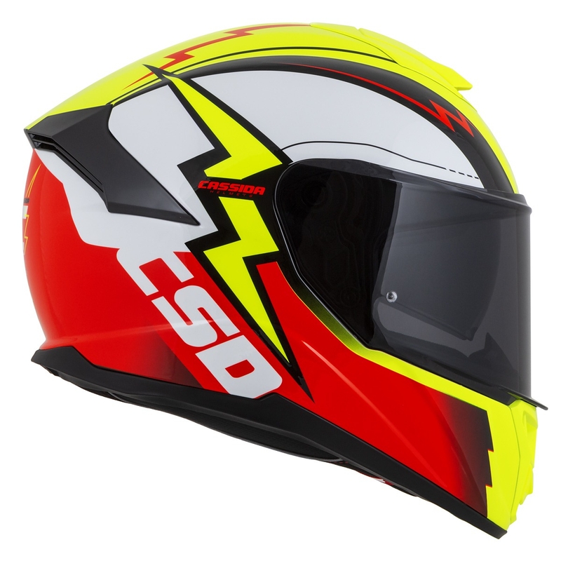 Integrální přilba na motorku Cassida Integral GT 2.1 Flash fluo žluto-červeno-černo-bílá