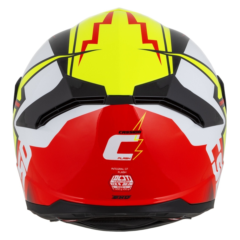 Integrální přilba na motorku Cassida Integral GT 2.1 Flash fluo žluto-červeno-černo-bílá