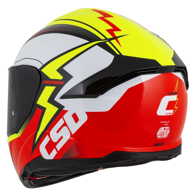 Integrální přilba na motorku Cassida Integral GT 2.1 Flash fluo žluto-červeno-černo-bílá