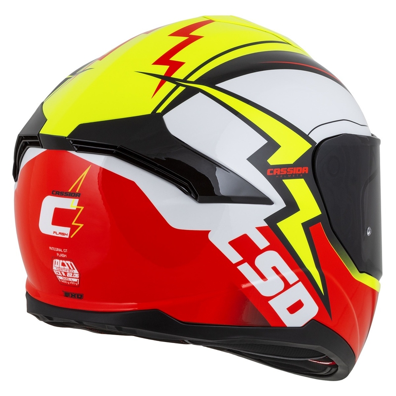Integrální přilba na motorku Cassida Integral GT 2.1 Flash fluo žluto-červeno-černo-bílá