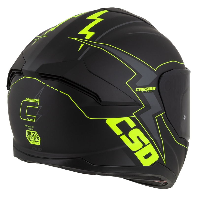 Integrální přilba na motorku Cassida Integral GT 2.1 Flash černo-fluo žluto-šedá