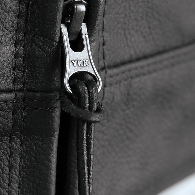 Kožená bunda na motorku Oxford Walton černá