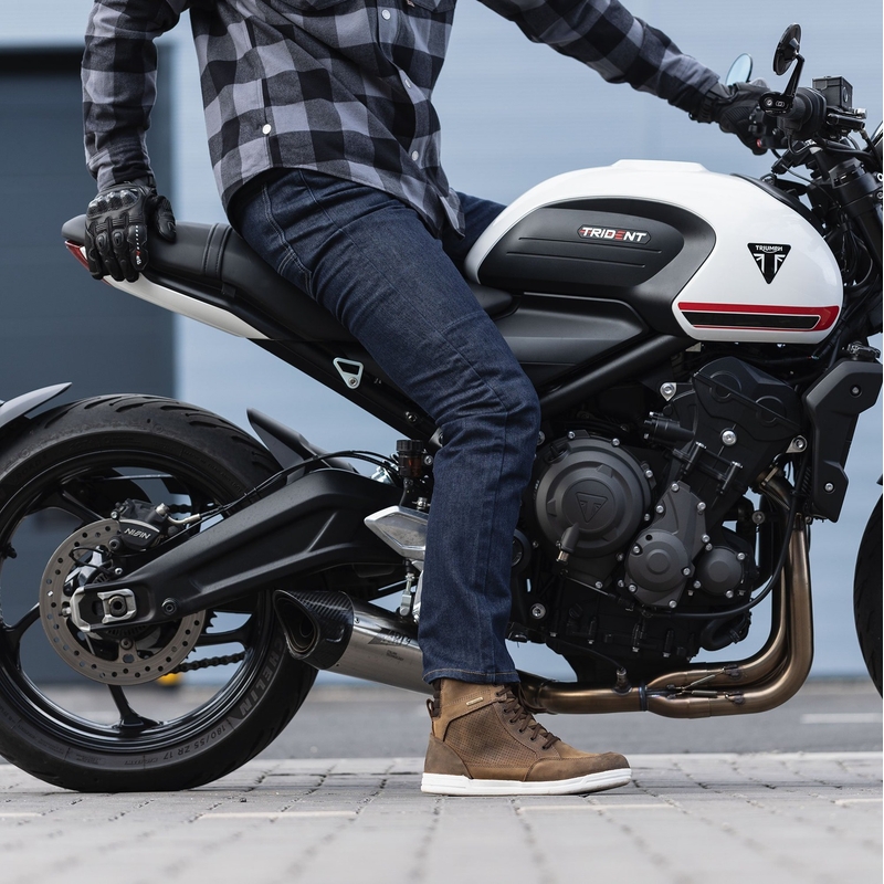 Jeansy na motorku Oxford Original Approved Jeans AA tmavě modré