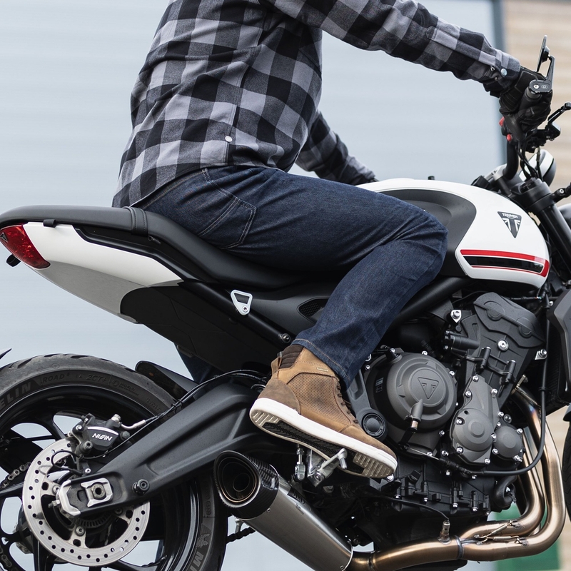 Jeansy na motorku Oxford Original Approved Jeans AA tmavě modré