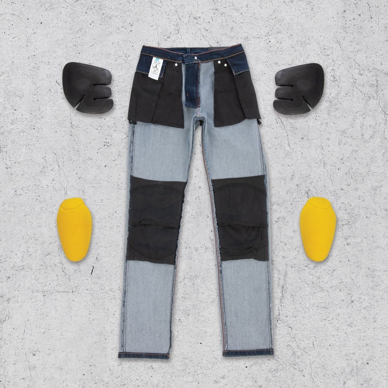 Jeansy na motorku Oxford Original Approved Jeans AA tmavě modré