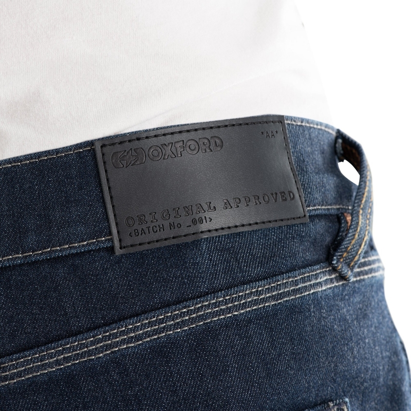 Jeansy na motorku Oxford Original Approved Jeans AA tmavě modré