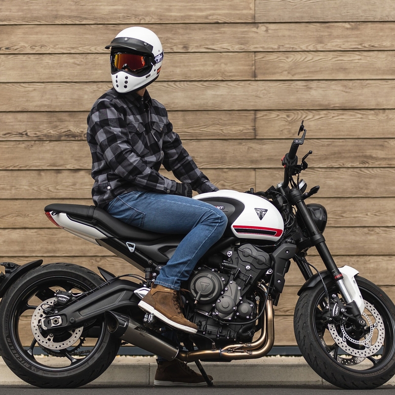 Jeansy na motorku Oxford Original Approved Jeans AA světle modré