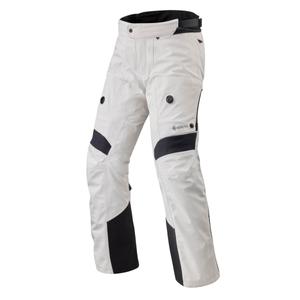 Prodloužené kalhoty na motorku Revit Poseidon 3 GTX stříbrno-černé