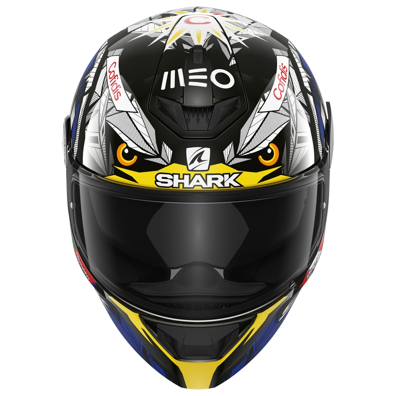 Integrální přilba na motorku SHARK D-SKWAL 2 Replica Oliveira Falco černo-modro-žlutá