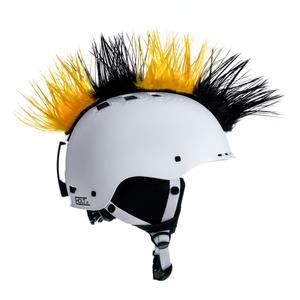 Číro na helmu Mohawk černo-žluté