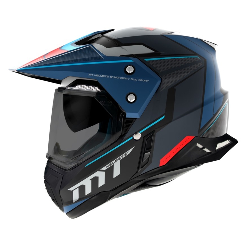 Enduro přilba MT Synchrony Duo Sport SV Patrol B7 černo-šedo-modrá