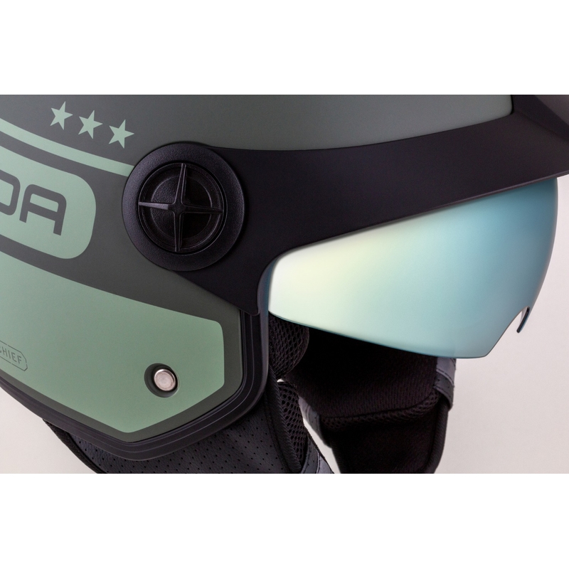 Otevřená přilba na motorku Cassida Handy Plus Chief zelená