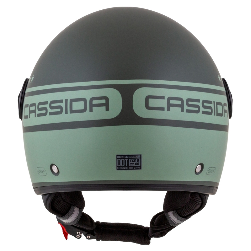 Otevřená přilba na motorku Cassida Handy Plus Chief zelená