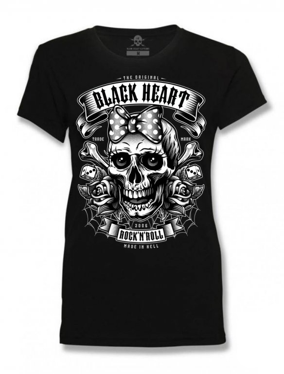 Dámské triko Black Heart Miss Murder černé Velikost: M