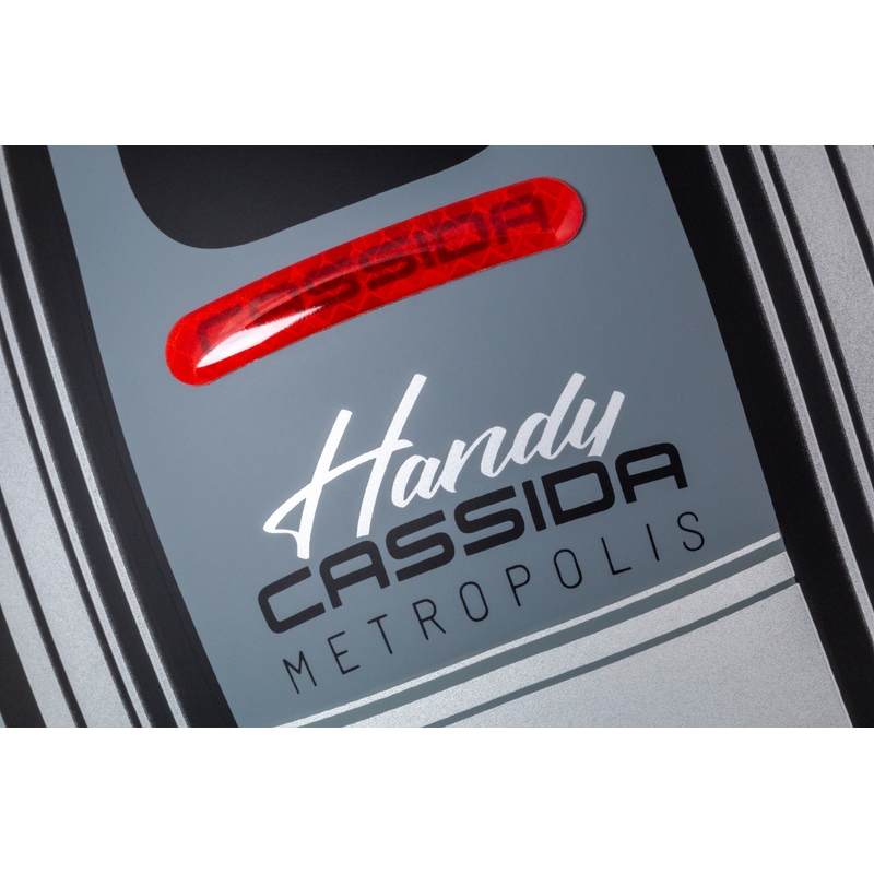 Otevřená přilba na motorku Cassida Handy Metropolis Safety černo-reflexní šedá