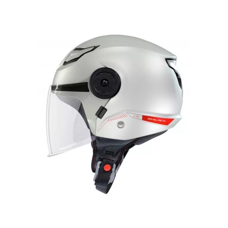 Dětská otevřená přilba na motorku MT Lite Solid bílá