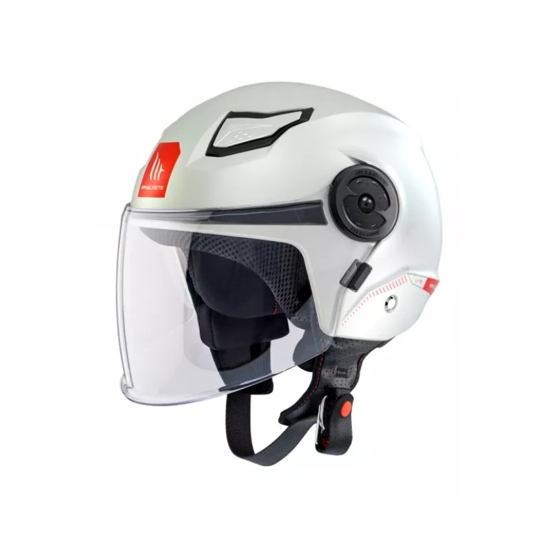 Dětská otevřená přilba na motorku MT Lite Solid bílá