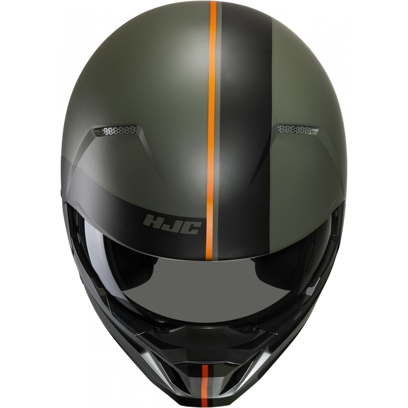 Otevřená přilba s maskou HJC i20 Batol MC4SF oranžovo-černo-zelená