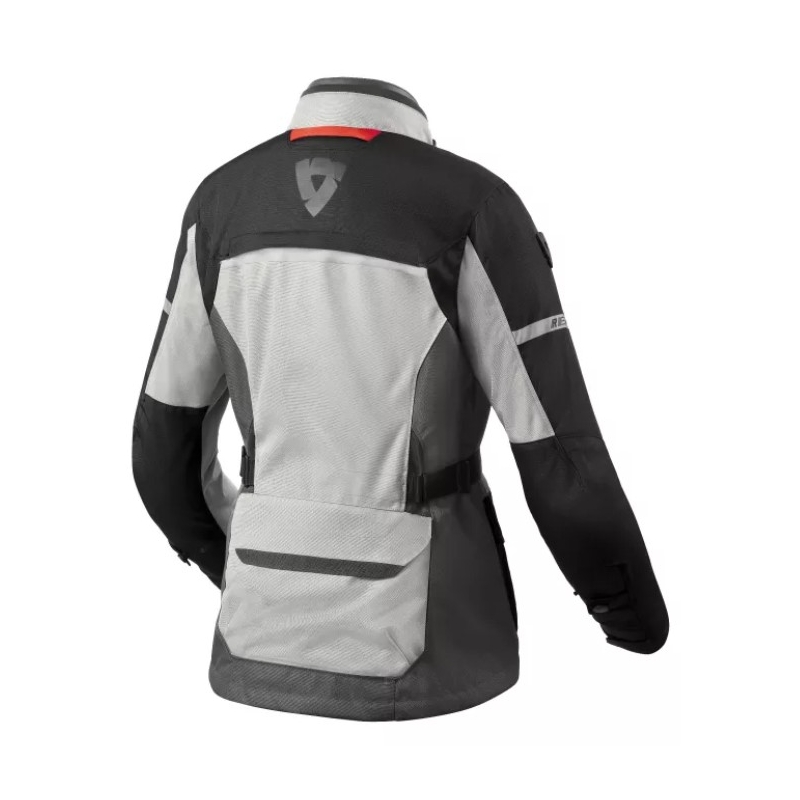 Dámská bunda na motorku Revit Outback 4 H2O stříbrno-černá