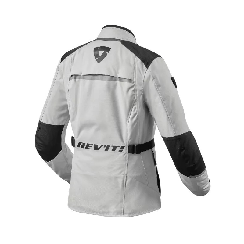 Dámská bunda na motorku Revit Voltiac 3 H2O stříbrno-černá