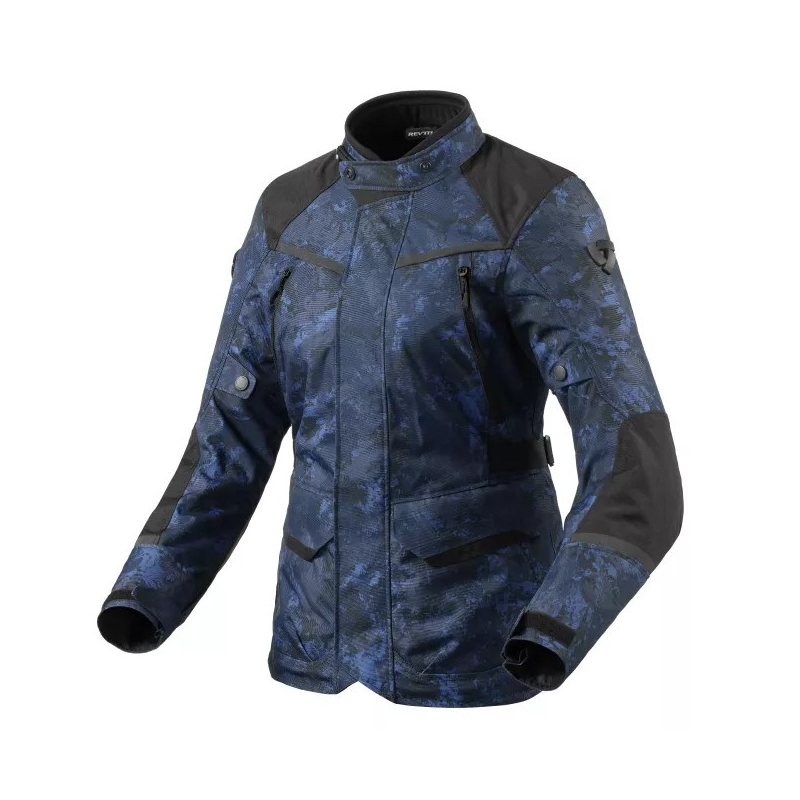 Dámská bunda na motorku Revit Voltiac 3 H2O camo modrá výprodej