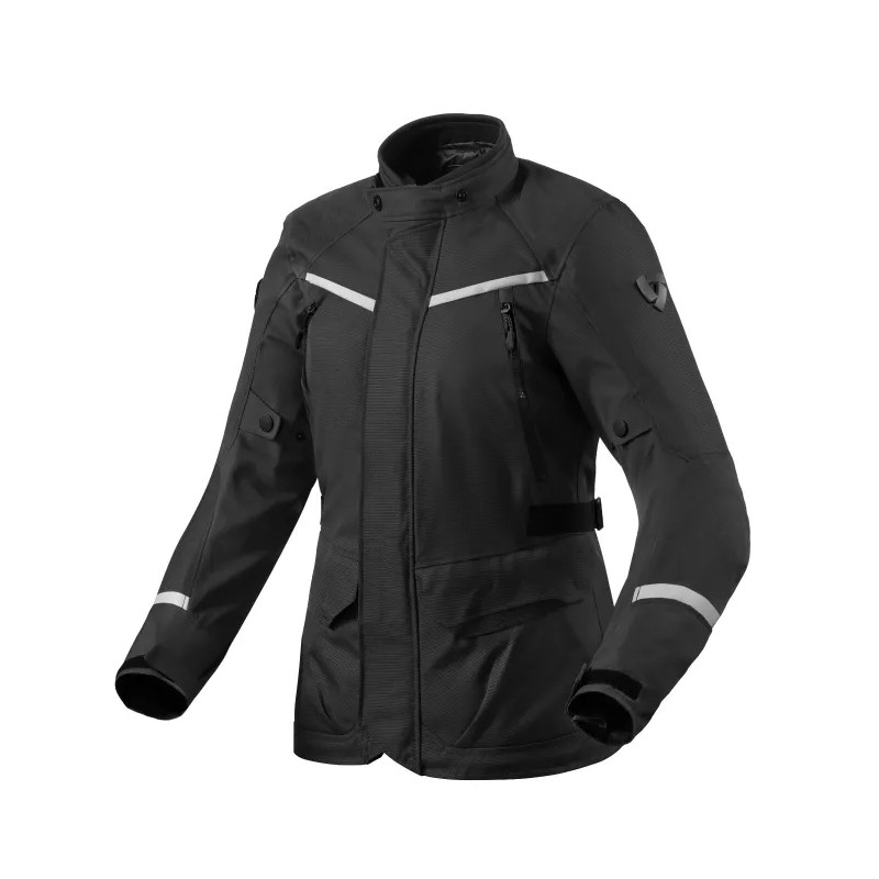 Dámská bunda na motorku Revit Voltiac 3 H2O černo-sříbrná