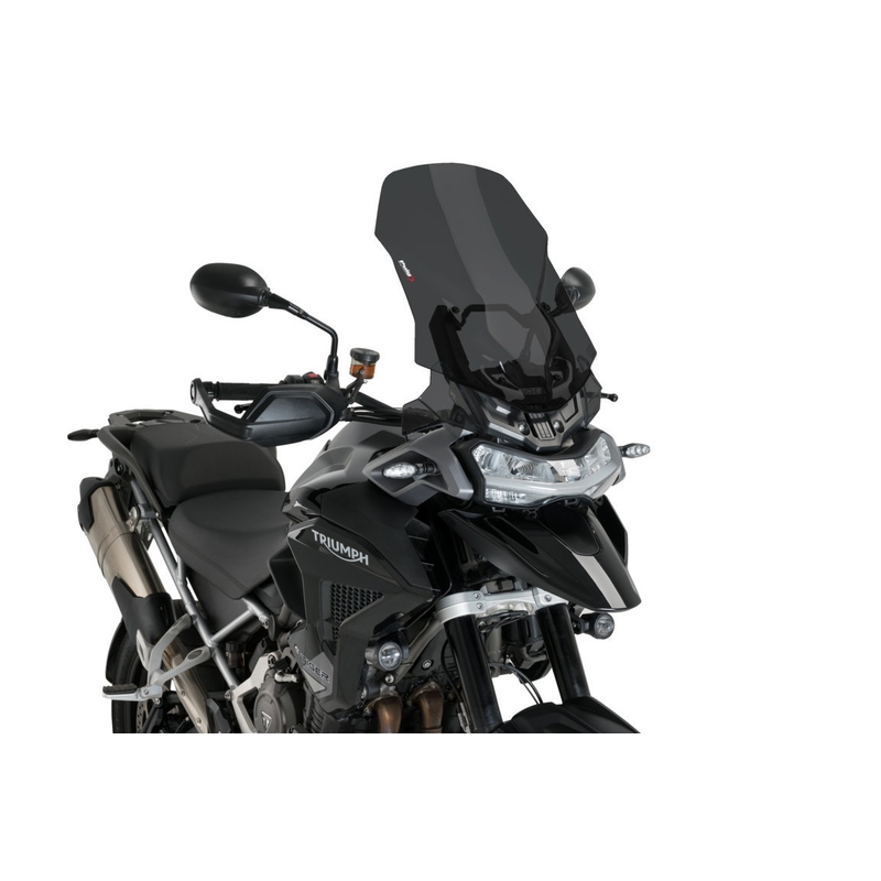 Plexi štít PUIG TOURING tmavá kouřová pro TRIUMPH Tiger 1200 Explorer / GT Explorer 2022-2023