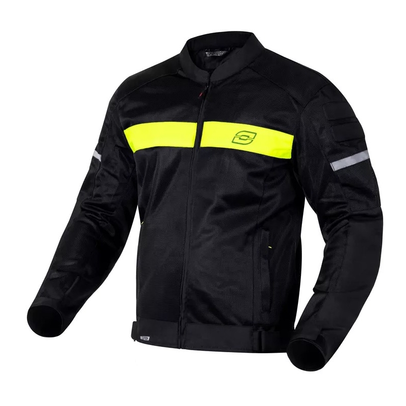 Bunda na motorku Ozone Dart černo-fluo žlutá