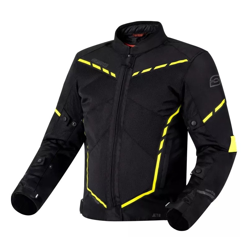 Moto bunda Ozone Jet II černo-fluo žlutá výprodej