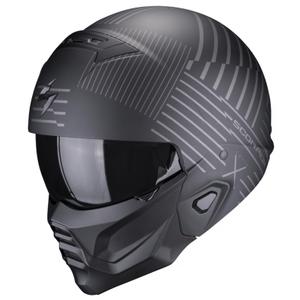 Otevřená přilba s maskou Scorpion EXO-COMBAT II Miles černo-stříbrná matná