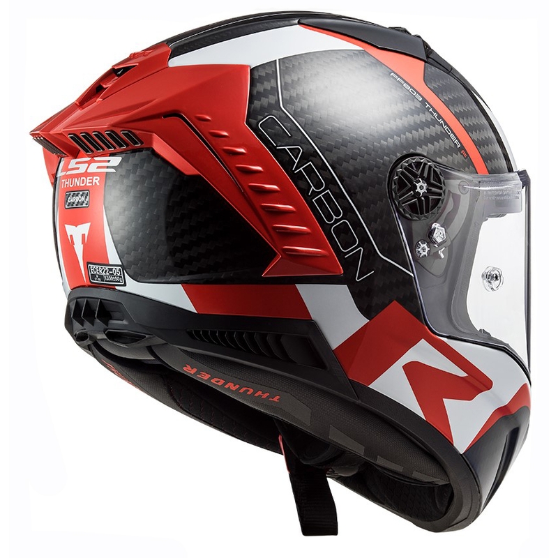Integrální přilba na motorku LS2 FF805 Thunder C Racing1 černo-bílo-červená