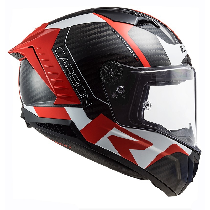 Integrální přilba na motorku LS2 FF805 Thunder C Racing1 černo-bílo-červená
