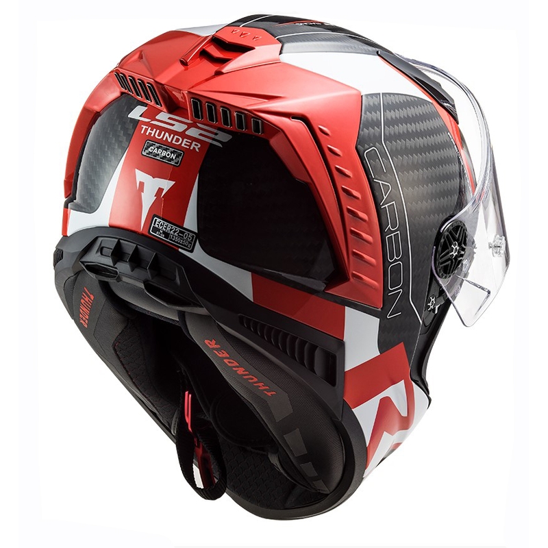 Integrální přilba na motorku LS2 FF805 Thunder C Racing1 černo-bílo-červená