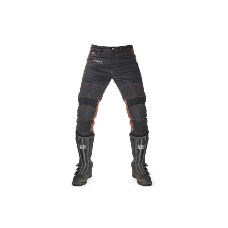 Kalhoty na motorku Fuel Sergeant 2 Waxed hnědo-černé