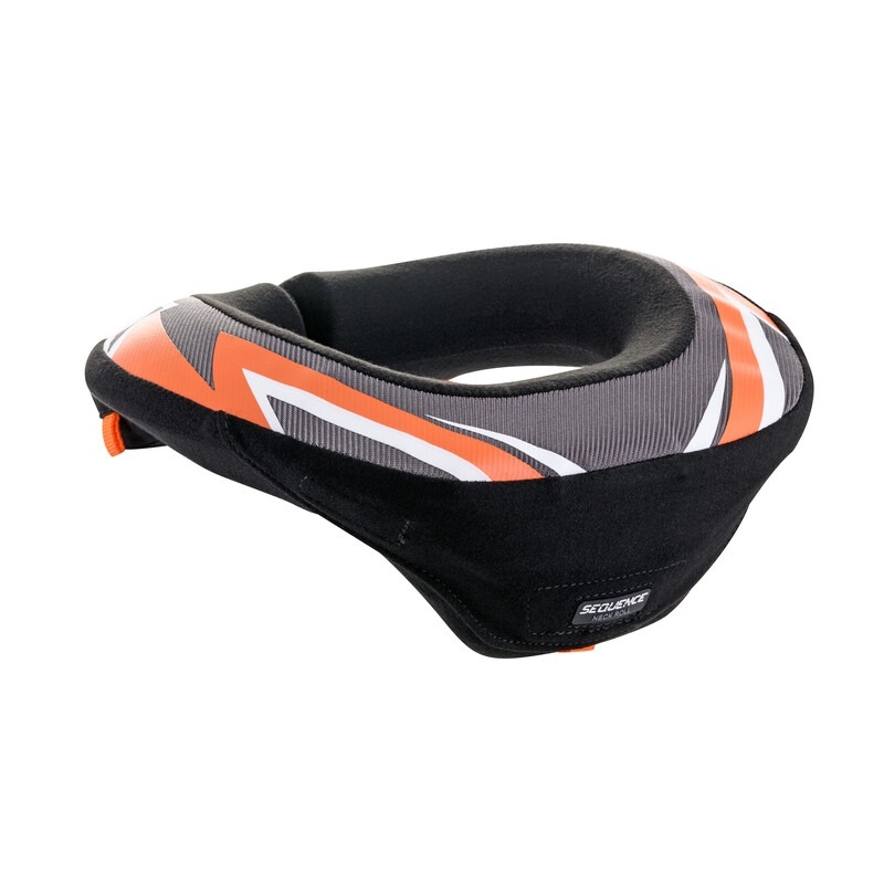 Dětský chránič krku Alpinestars Sequence Youth černo-bílo-oranžový