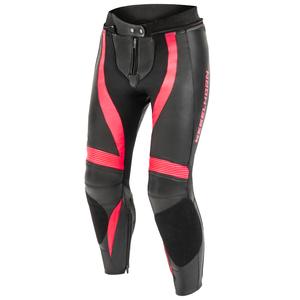Dámské kalhoty na motorku Rebelhorn Rebel černo-fluo růžové