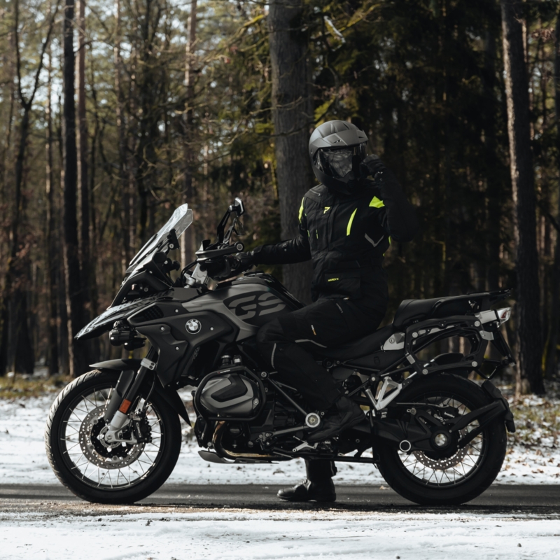 Bunda na motorku Rebelhorn Hardy II černo-fluo žlutá výprodej