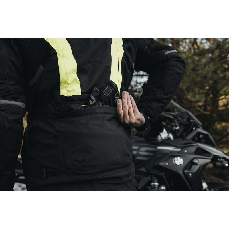 Bunda na motorku Rebelhorn Hardy II černo-fluo žlutá výprodej