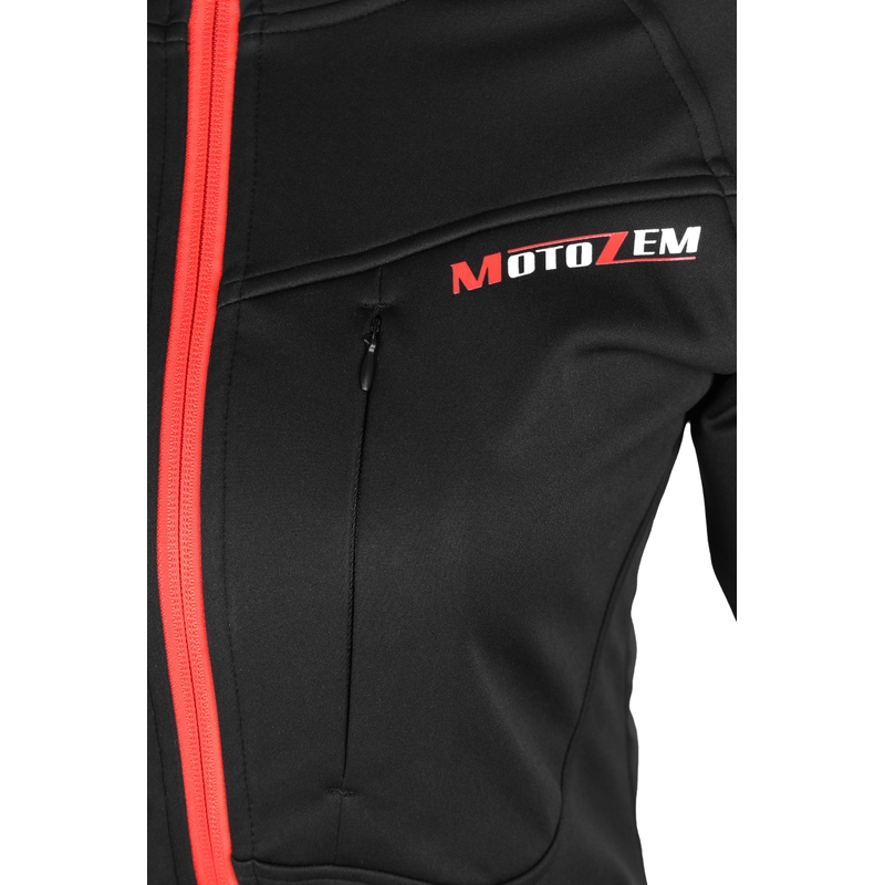Dámská softshellová bunda MotoZem Racing Team černo-červená
