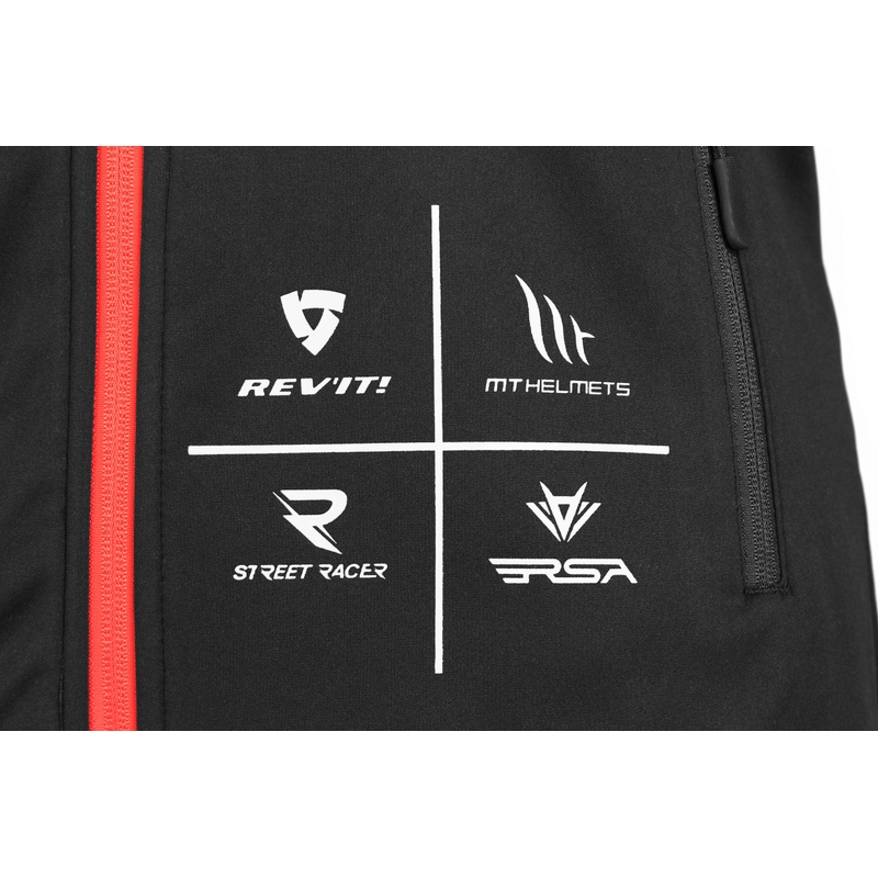 Dámská softshellová bunda MotoZem Racing Team černo-červená