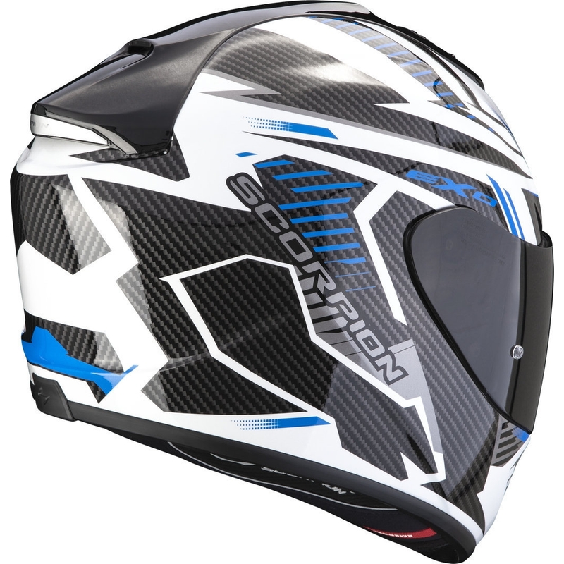 Integrální přilba na motorku Scorpion EXO-1400 EVO Air Shell bílo-modrá